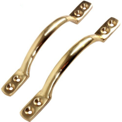 2 X brass pull handles Kitchen Vorderseite Befestigt Schrank Schublade D Griff