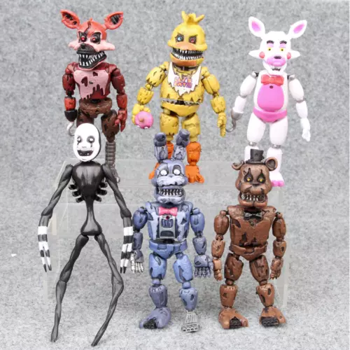 Kit 6 Bonecos Five Nights At Freddy 's Fnaf Action Figure