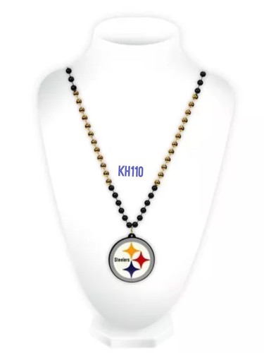 NFL,NBA,MLB Team Mardi Gras Beads With Medallion Necklace - Picture 22 of 28
