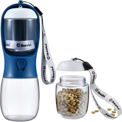 Dog Water Bottle with Food Container, Travel Puppy Water Bowl, Portable Pet Disp - Picture 9 of 22