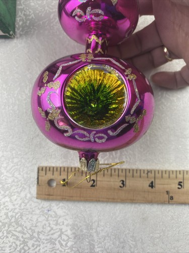 Decorazione natalizia vintage 7" Babbo Natale miglior stile europeo vetro soffiato a mano rosa - Foto 18 di 19