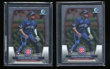 2 count lot 2023 Bowman Chrome #71 Christopher Morel RC Rookie MINT PACK FRESH