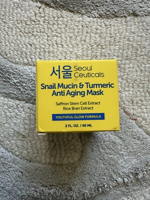 Seoulceuticals Korean Face Mask Skin Care - Snail Mucin Turmeric Mask for Face  