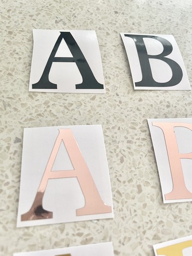 Personalised Letter Initial Vinyl Sticker for Glass, Laptop, Gift Box, Notebook - Picture 9 of 10