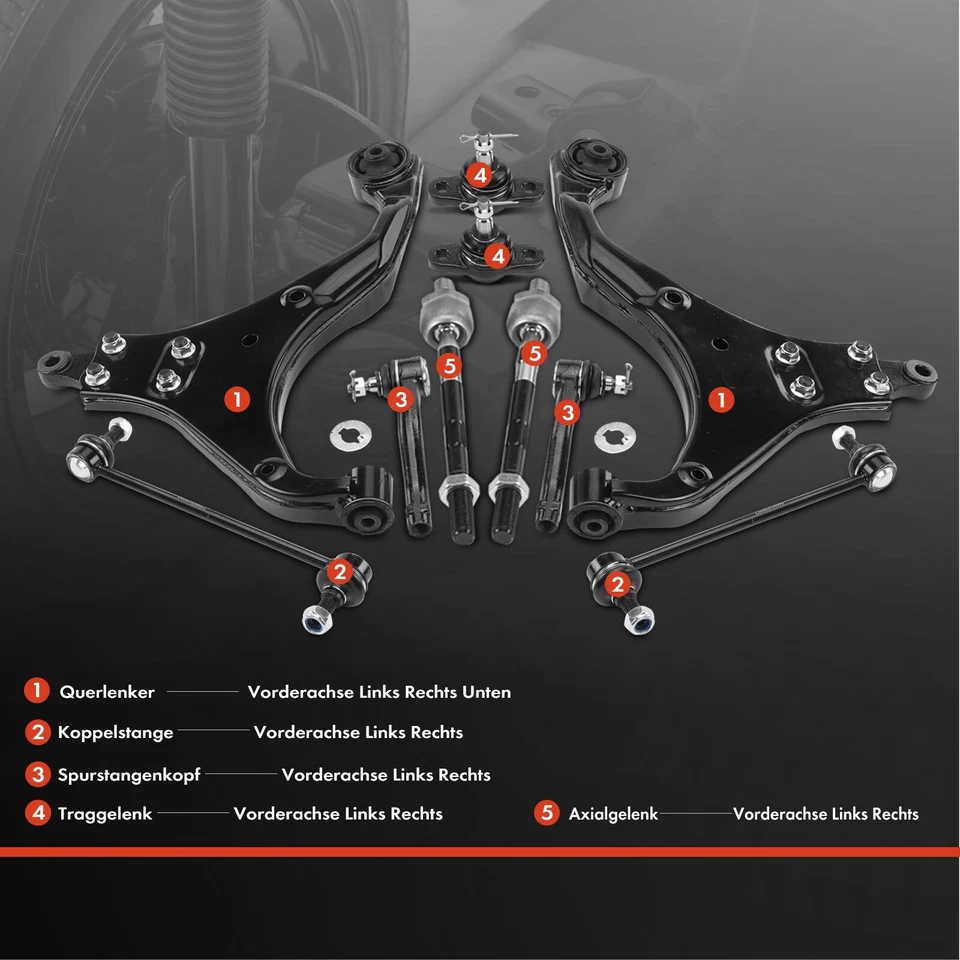 10X Bras De Suspension Avant Pour Hyundai Tucson JM KIA Sportage JE KM 2.0 2.7 - Photo 3/4