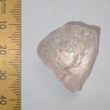 Morganite facet rough eye clean gemstone 15mm thick crystal Zambezia 54.5ct