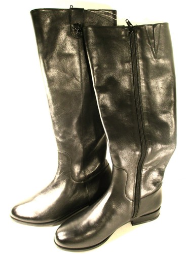 Botas de montar planas de cuero Jack Rogers negras talla 36 nuevas con caja 240 - Imagen 2 de 10