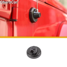 Carbon Fiber Antenna Base Cover Trim Accessories For Jeep Wrangler 07+ JK JL JT