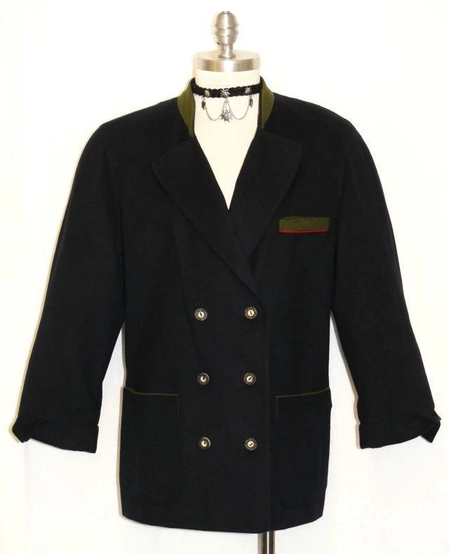Navy blue shop boiled wool jacket