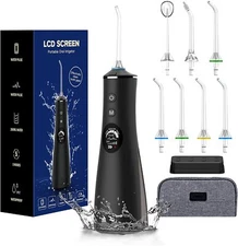 Water Dental Flosser Cordless with LCD Screen 5 Modes and DIY Mode Dental Oral  