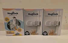 HugLock Child Proof Door Lock Snap-On No Tools Adhesive White Lot of 3 NEW