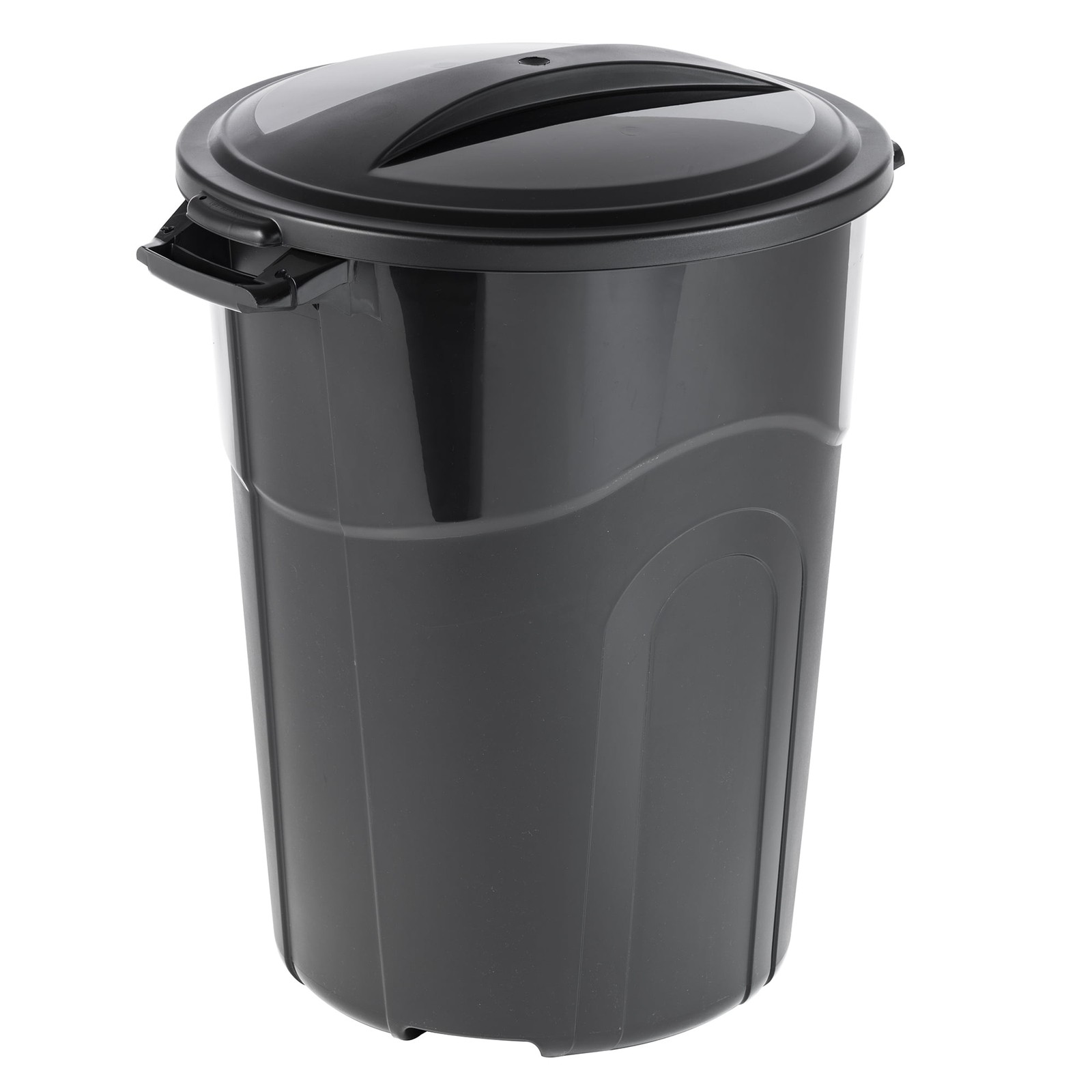 Hyper Tough 32 Gallon Heavy Duty Plastic Garbage Can, Included Lid, Black