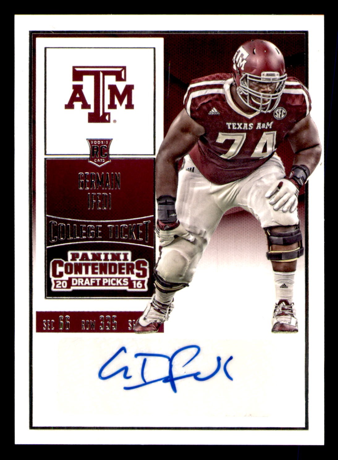 Germain Ifedi Panini Contenders Draft Picks #235 Base
