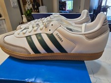 adidas Originals Samba OG White Collegiate Green Gum Mens 10 Casual Shoes JI2724