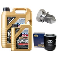 MotoröL Filter Set 10W-40 Liqui Moly 6 Liter + Schraube FüR Audi A4 A6 Skoda 2.8