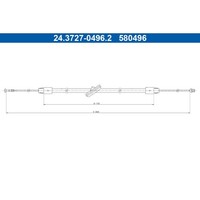 Seilzug Feststellbremse Ate 24.3727-0496.2 FüR Mercedes-Benz Vito Mixto