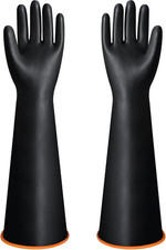 22" Chemical Resistant Gloves, Reusable Heavy Duty Long Rubber Glove, Waterproof