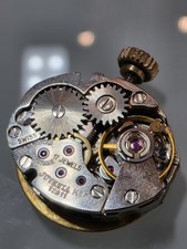 Reloj Suizo Juvenia 12311 Vintage Movimiento 17J Esfera Oro Sólido 18k y Manecillas FUNCIONA