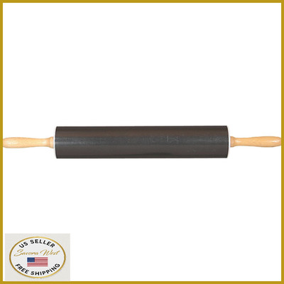 Fox Run Non-Stick Rolling Pin, Carbon Steel, 12-Inch Barrel, Black