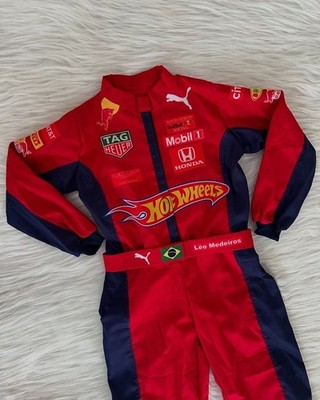 F1 Kids Race Suit with gloves- Race Car Birthday Costume - Baby Boy Special Gift