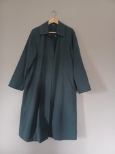 Dannimac Green Long Trench Coat Size Medium Women's