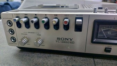 Sony TC-2850SD Vintage Portable Stereo Cassette Recorder Player