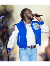 Detroit Lions Varsity Shaboozey Men's Wool & Real Leather Jacket- CHRISTMAS SALE