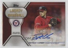 2019 Topps Update Legacy of Baseball Red 21/25 Patrick Corbin #LBA-PC Auto 2k3