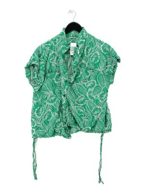 Fat Face Damen Shirt UK 14 Grün Leinen mit Viskose Basic