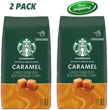 Starbucks Arabica Beans Caramel, Naturally Flavored, Coffee, 11oz (Pack OF 2) 9.46 per pound