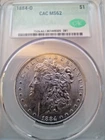 1884-O $1 Morgan Silver Dollar CAC MS 62 "Green Bean"