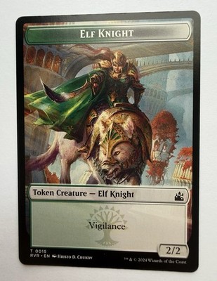 ELF KNIGHT TOKEN Ravnica Remastered #15 RVR MTG Magic