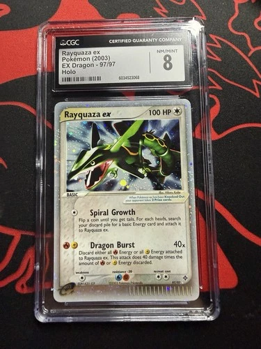 Pokémon TCG Rayquaza EX EX Dragon 97/97 Holo Holo Rare EX CGC 8 Near Mint