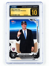 2026 Topps Now Fernando Mendoza #FMEN RC CGC PRISTINE 10 Raiders #1 Pick