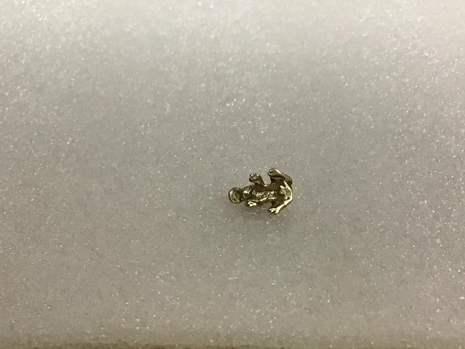 Tiny Solid 10k gold Jin Chan bracelet charm lucky… - image 6