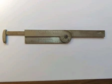 RARE E.P. JOHNSON'S #46 VERNIER PROTRACTOR, CALIPER & 6" RULE; GERMAN SILVER