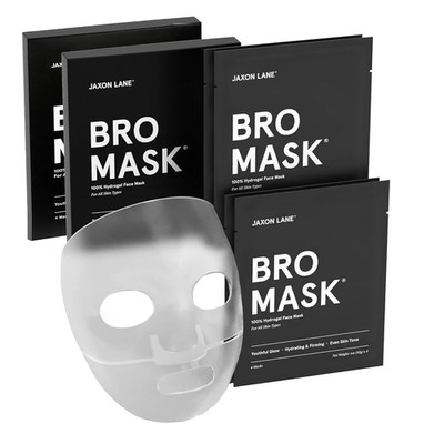 BRO MASK Premium Korean Face Mask for Men (4 Pack) - anti Aging Sheet Masks W/Hy