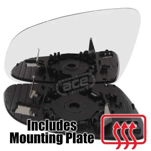 Heated Passengers Side Mirror Glass Convex Clip-On For Hyundai Kona 2017-2024