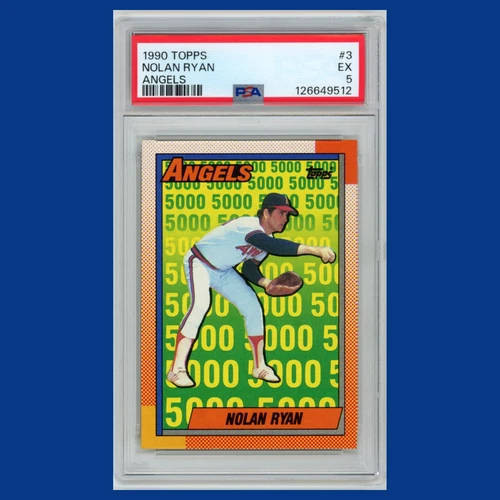 1990 Topps Nolan Ryan Strikeout Leaders #3 PSA 5 California Angels MLB 5000