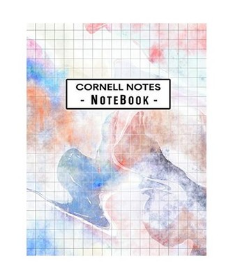 Cornell Notes Notebook: Graph paper quad ruled 4x4 Grid Note Taking System Paper