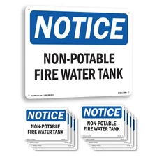 Non OSHA Notice Sign Metal, Plastic, Or Decal - 5 or 10 Pack