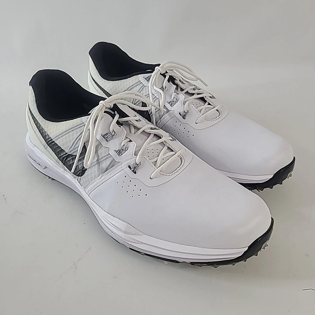 Men's Nike Lunar Control 3 Golf Shoes 704665-101 White/Platinum