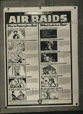 1942 Press Photo Poster depicting World War II air raid instructions - pim06659