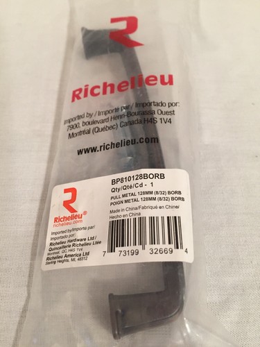 Richelieu Cabinet Hardware Classic Metal Pull 5" Long Transitional Bronze - Picture 2 of 3