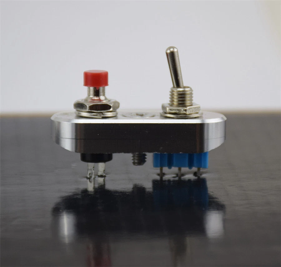 DIY Motorcycle Handlebar Engine Ignition Starts Stop Lever Silver Switch 12V - Image 4 of 4