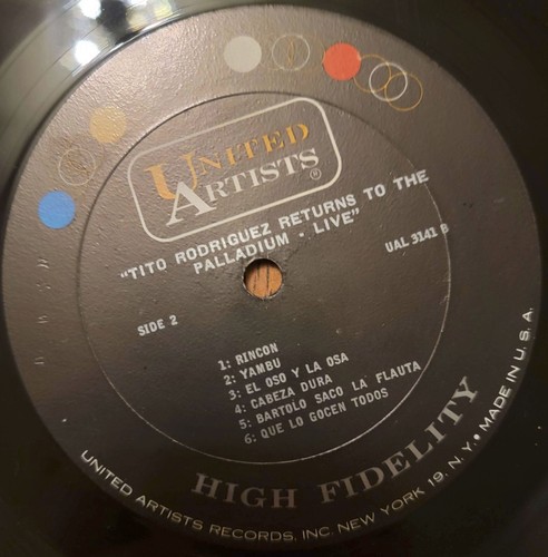 Tito Rodriguez – Returns To The Palladium - Live Vinyl Mono VG+ - UAL 3141 - Picture 4 of 4