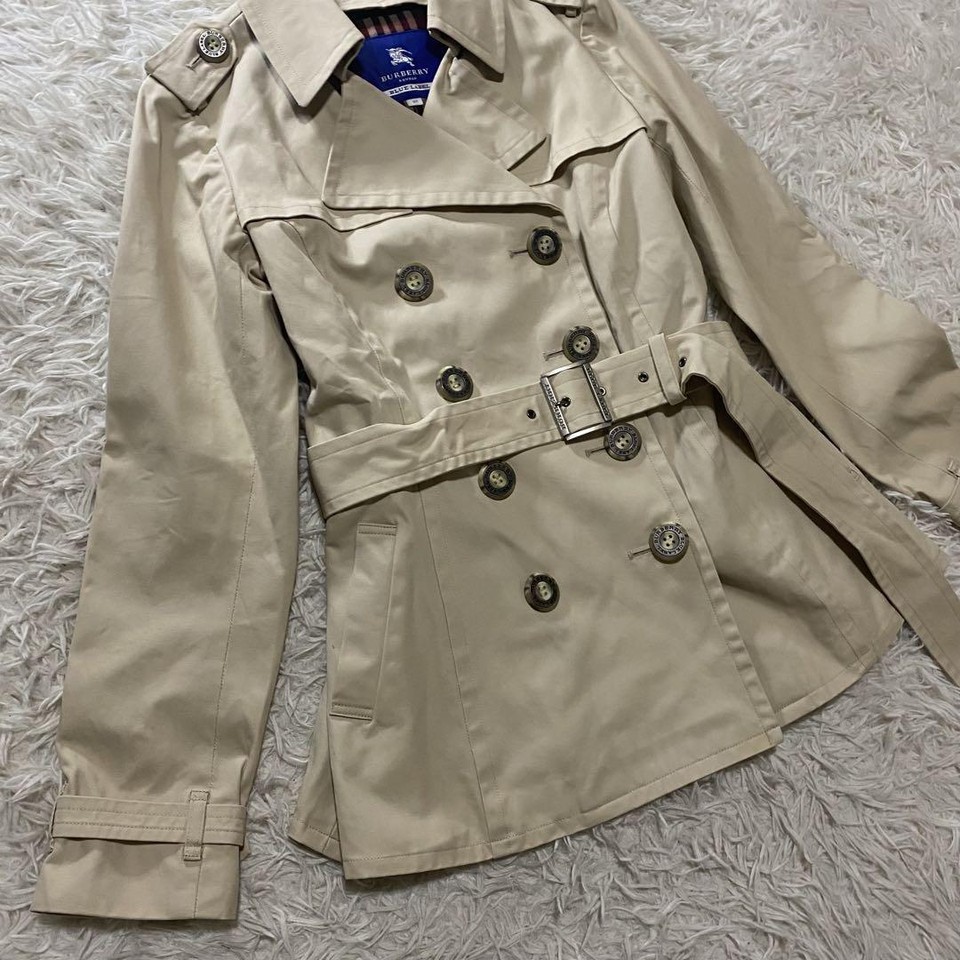 Burberry Blue Label coat short, Nova check, belt, mint condition eBay