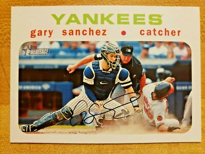 2020 Topps Heritage SSP White Border Parallel Gary Sanchez #5 SP Only 50 Made!