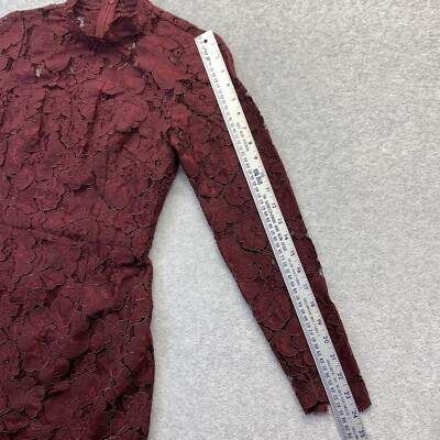 Betsey Johnson Wine Red Size 6 Lace Dress Sheer Long Sleeves Lacey Lined Maroon | eBay Betsey Johnson Wine Red Size 6 Lace Dress Sheer Long Sleeves Lacey Lined Maroon | eBay