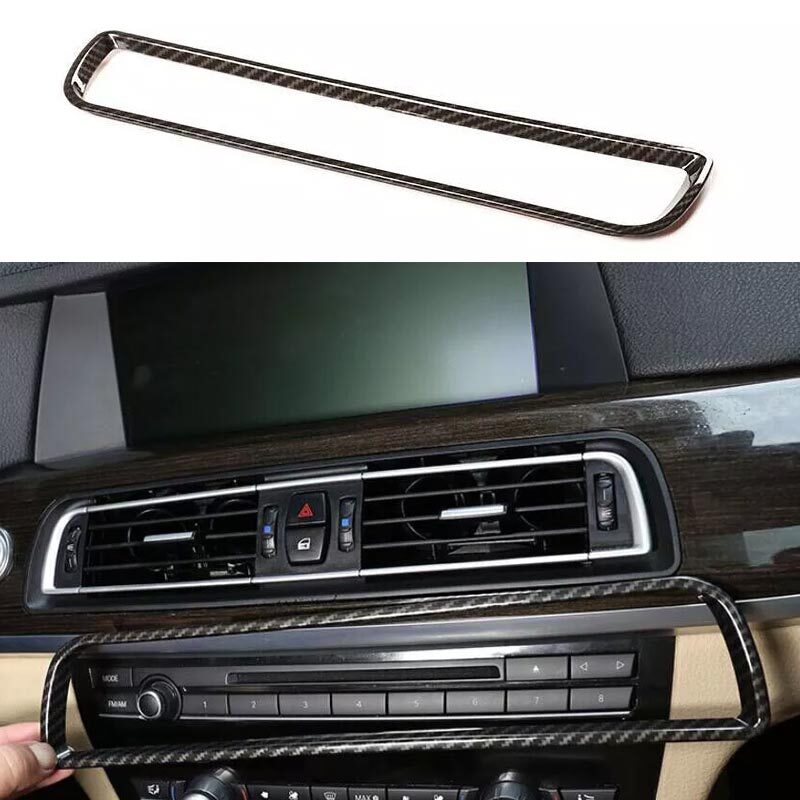 2009-15 For BMW 7 Series Air Outlet Vent Cover Car Central Console Carbon Fiber
